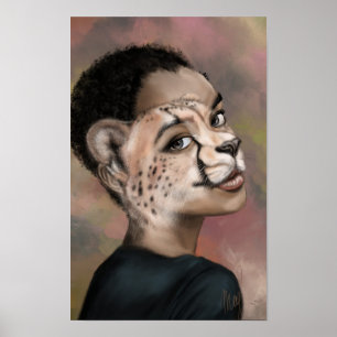 Affiche Femme Guépard