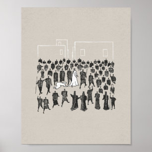 Affiche Femme guérie par la frange du vêtement de Jésus