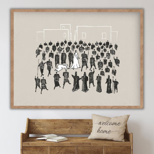Affiche Femme guérie par la frange du vêtement de Jésus, l