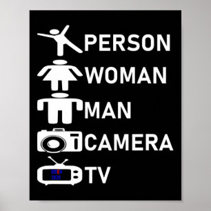 Affiche Femme Homme Camera Tv Go Vote 2020
