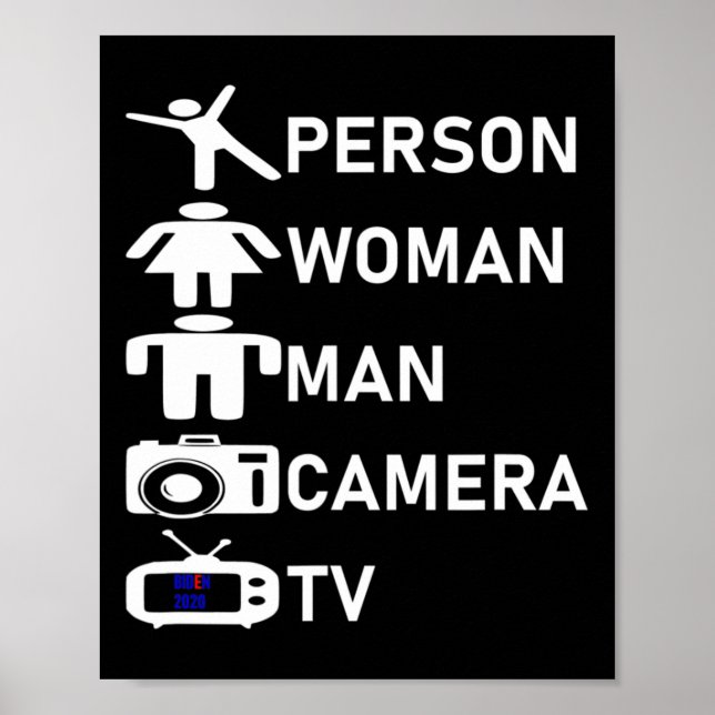 Affiche Femme Homme Camera Tv Go Vote 2020 (Devant)