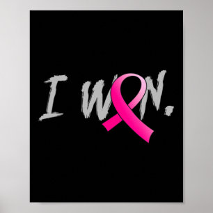 Affiche Femme I Woman I Wast Cancer Awareness Pink Ribbon