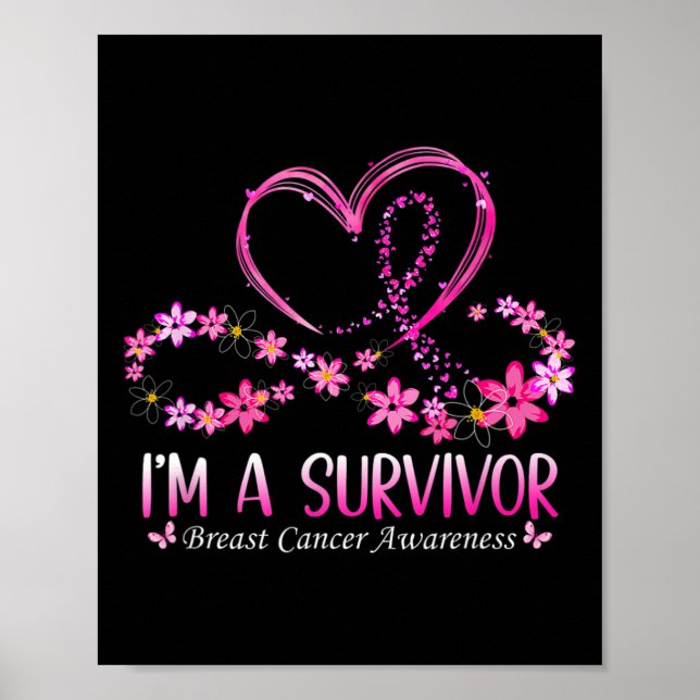 Affiche Femme I'm A Survivor Cancer du sein Sensibilisatio (Devant)