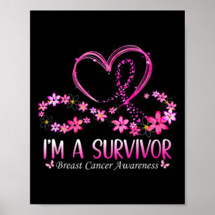 Affiche Femme I'm A Survivor Cancer du sein Sensibilisatio