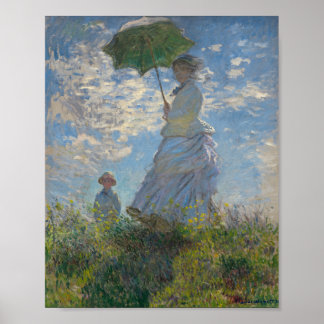 Affiche Femme impressionniste française avec le Monet Para