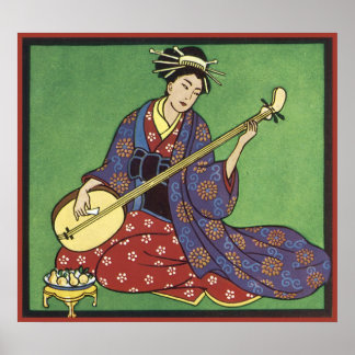 Affiche Femme japonaise