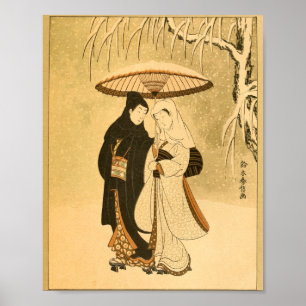 Affiche Femme japonaise vintage Mur Art Homme