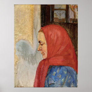 Affiche Femme jeune Skagen en rouge