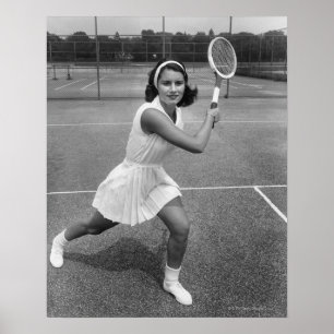 Affiche Femme jouant au tennis