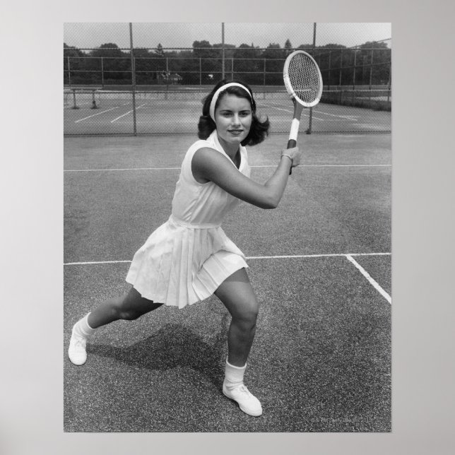Affiche Femme jouant au tennis (Devant)