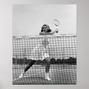 Affiche Femme jouant au tennis
