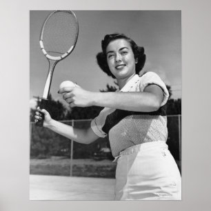 Affiche Femme jouant au tennis 3