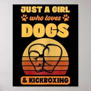 Affiche Femme Juste Une Fille Qui Aime Les Chiens Et Le Ki