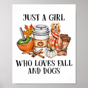 Affiche Femme Juste Une Fille Qui Aime Tomber Et Chiens Cu