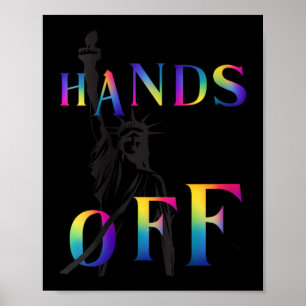 Affiche Femme Mains De Résistance Rainbow Statue De Libe