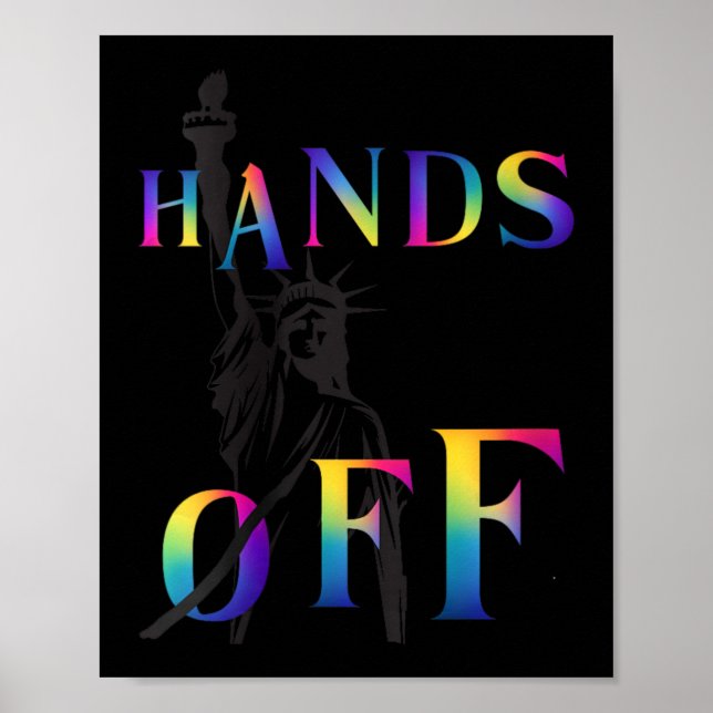 Affiche Femme Mains De Résistance Rainbow Statue De Libe (Devant)