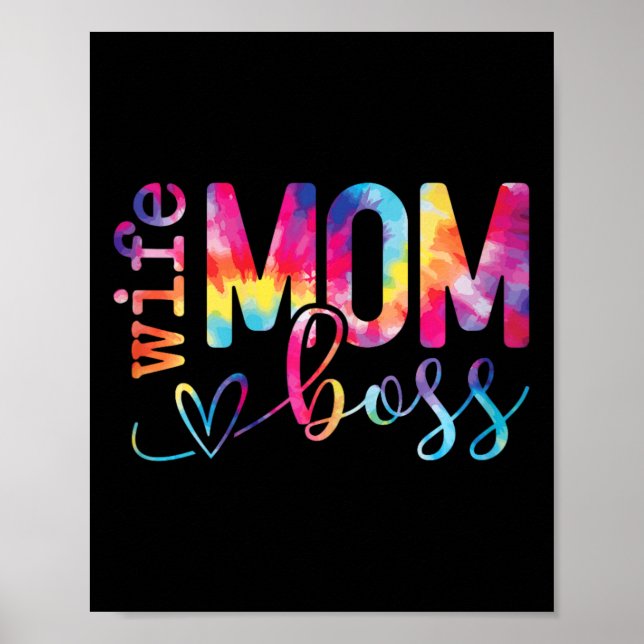 Affiche Femme Maman Boss Funky Mothers Day (Devant)