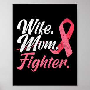 Affiche Femme Maman Combattante Cancer Du Sein Pour Un Can