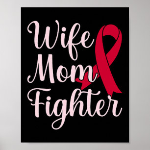 Affiche Femme Maman Combattante Cerveau Aneurysme Mois de 