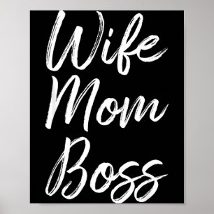 Affiche Femme maman patronne dame drôle maman mignonne Fem