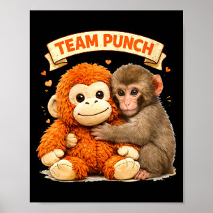 Affiche Femme mignonne singe punch panchi kun japon bébé