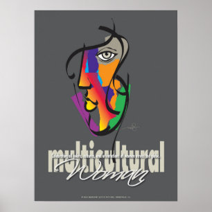Affiche Femme multiculturelle