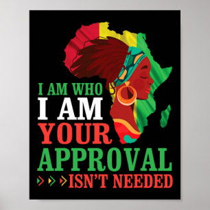 Affiche Femme Noire Africaine Je Suis Qui Je Suis Votre Ap