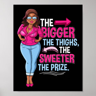 Affiche Femme noire afro-américaine amusante