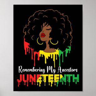 Affiche Femme noire afro-américaine du 18ème siècle