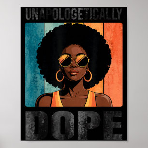 Affiche Femme noire afro rétro sans excuses