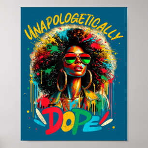 Affiche Femme noire afro Unalogetically Histoire noire Mel