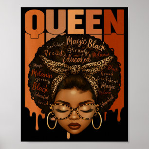 Affiche Femme noire Éduquée Mois de l'histoire des Noirs f