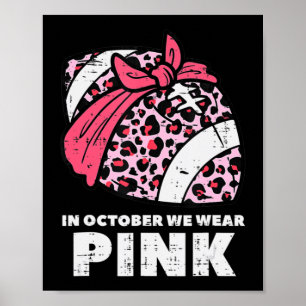 Affiche Femme Octobre Nous Portons Le Football Rose Cancer
