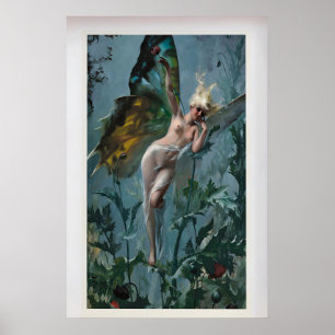 Affiche Femme Papillon par Luis Ricardo Falero Vintage