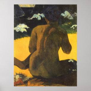 Affiche Femme par la mer par Paul Gauguin, beaux-arts