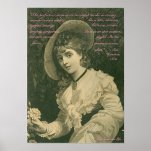 Affiche Femme parfaite—Citation victorienne