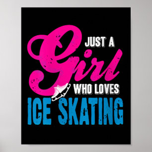 Affiche Femme Patineuse De Glace Qui Glisse Avec Grace Et