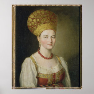 Affiche Femme paysanne en costume russe, 1784
