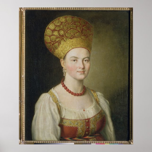 Affiche Femme paysanne en costume russe, 1784 (Devant)