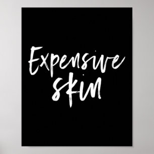 Affiche Femme Peau Chère - Tee-shirt Cadeau Drôle Encré V-