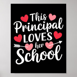 Affiche Femme Principale Saint-Valentin Directeur d'école