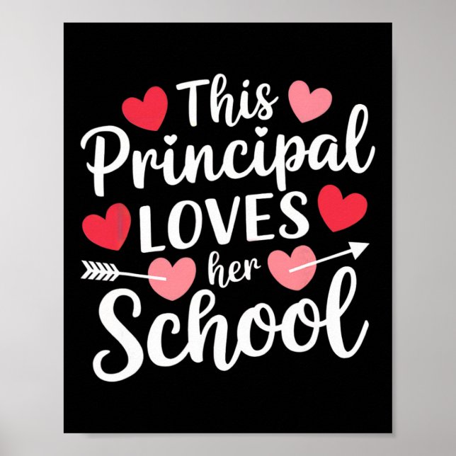 Affiche Femme Principale Saint-Valentin Directeur d'école  (Devant)