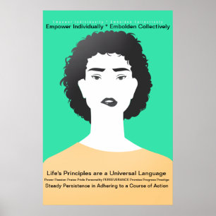 Affiche Femme, - Principes de la vie - Persévérance