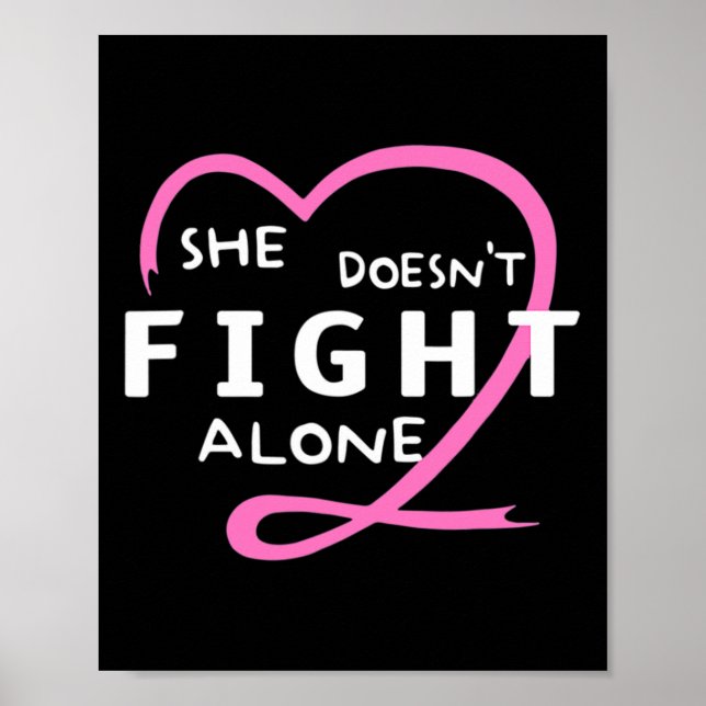 Affiche Femme qu'elle ne combat pas seule Cancer du sein (Devant)