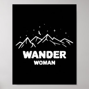 Affiche Femme randonneuse Randonnée Randonnée Escalade