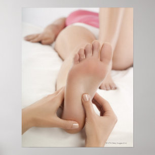 Affiche Femme recevant un massage de pieds