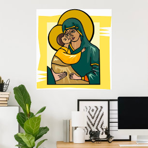 Affiche Femme Religieuse Et Enfant