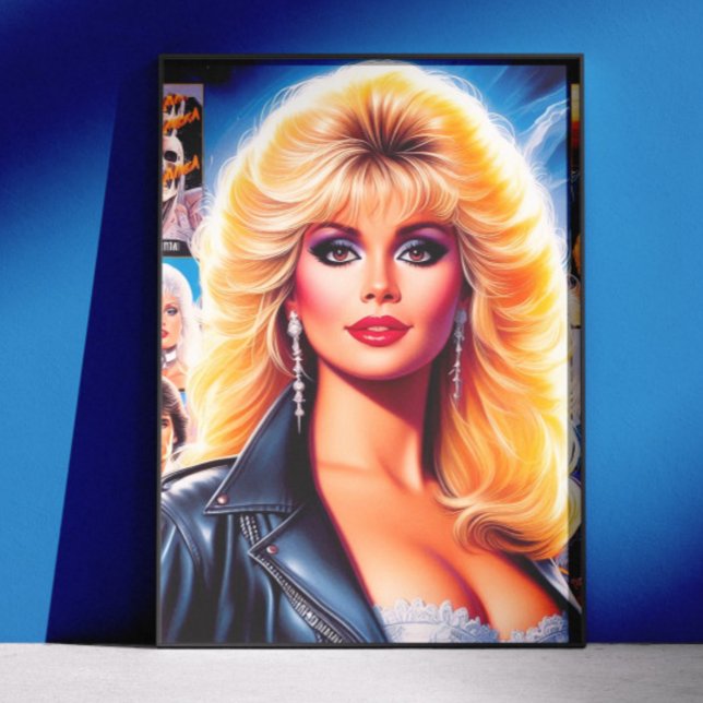 Affiche Femme Rétro-onde des années 80 (Créateur téléchargé)