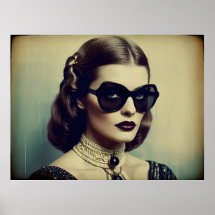 Affiche Femme rétro vintage