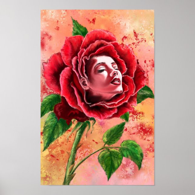 Affiche Femme Rose (Devant)